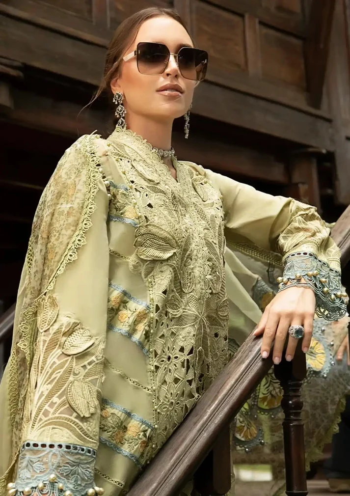 Maria B 3-Piece Dhanak Suit – Brand Code 864 - alternate view
