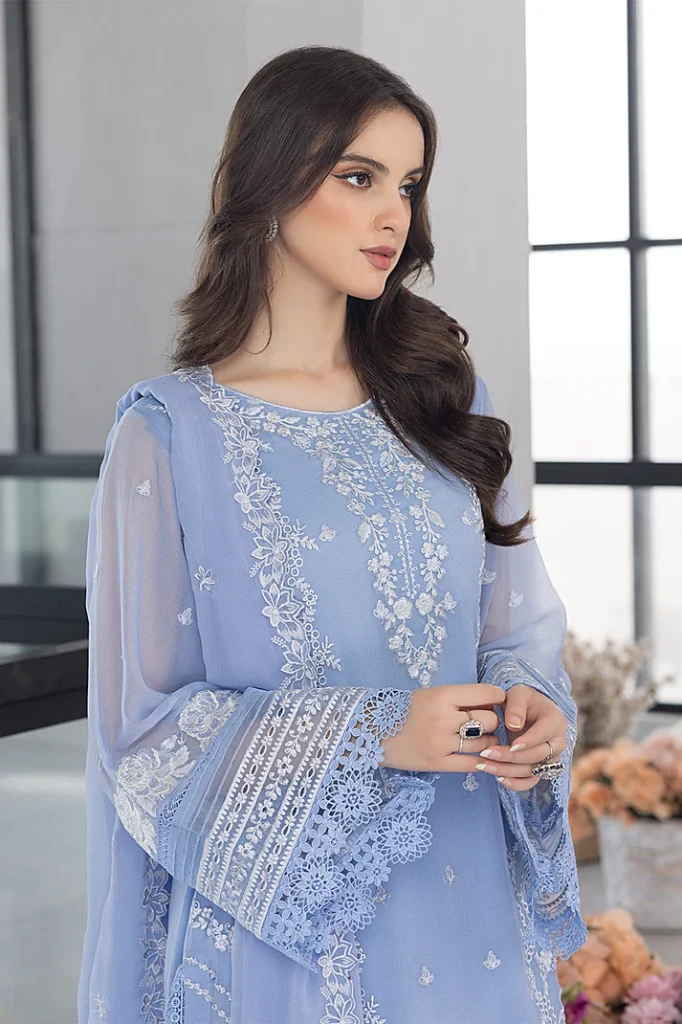 Azure 3-Piece Dhanak Suit – Brand Code 3561 - alternate view