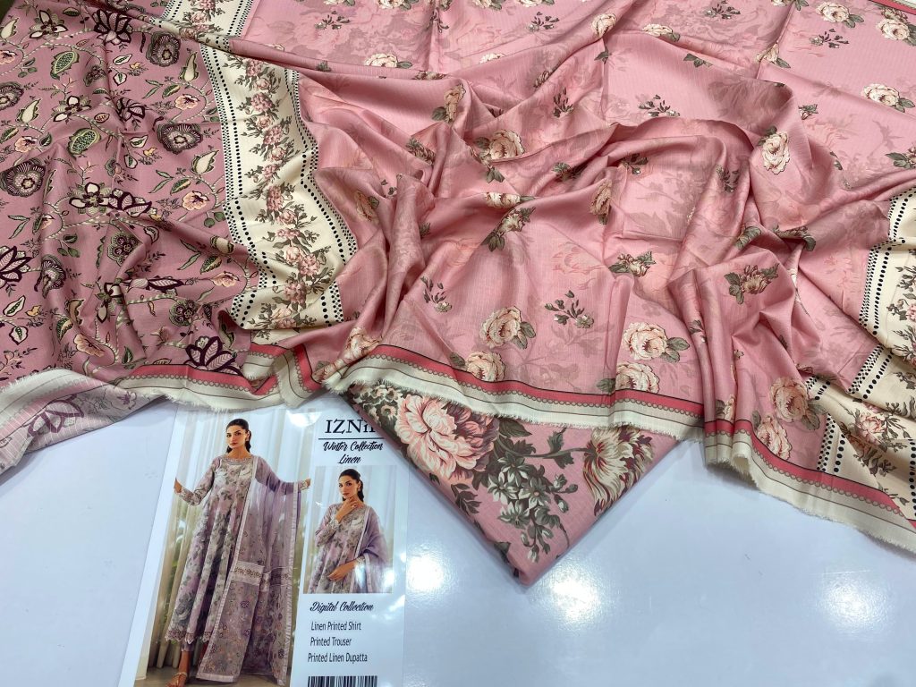 Iznik Bana Dora Linen 3-Piece Printed Suit – Winter Collection 2026 - alternate view