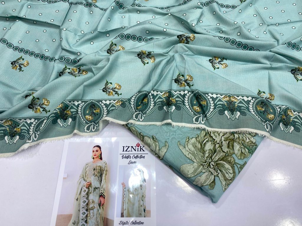 Iznik Bana Dora Linen 3-Piece Printed Suit – Winter Collection 2026 - alternate view