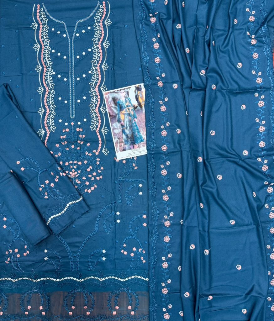 Qalamkar 3-Piece Dhanak Suit – Brand Code 5125 - alternate view
