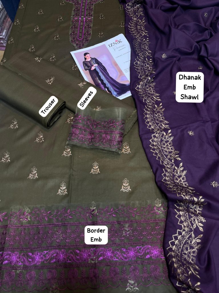 Iznik 3-Piece Dhanak Suit – Brand Code 3162 - alternate view