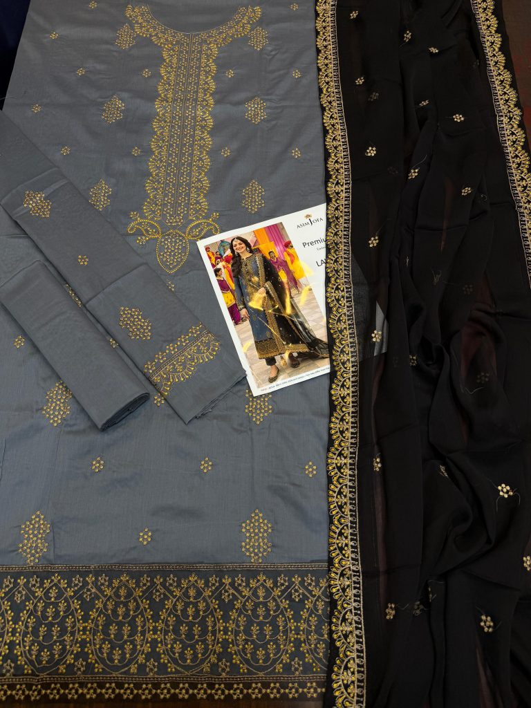 Asim Jofa Luxury 3-Piece Lawn Suit – Brand Code 9542 - alternate view