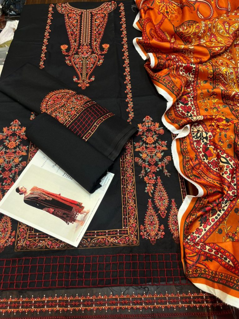 Hussain Rehar 3-Piece Dhanak Suit – Brand Code 860 - alternate view