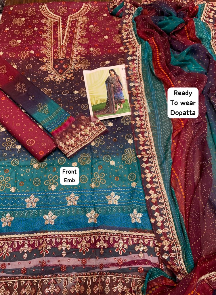 Iznik Luxury 3-Piece Lawn Suit – Brand Code 825 - alternate view