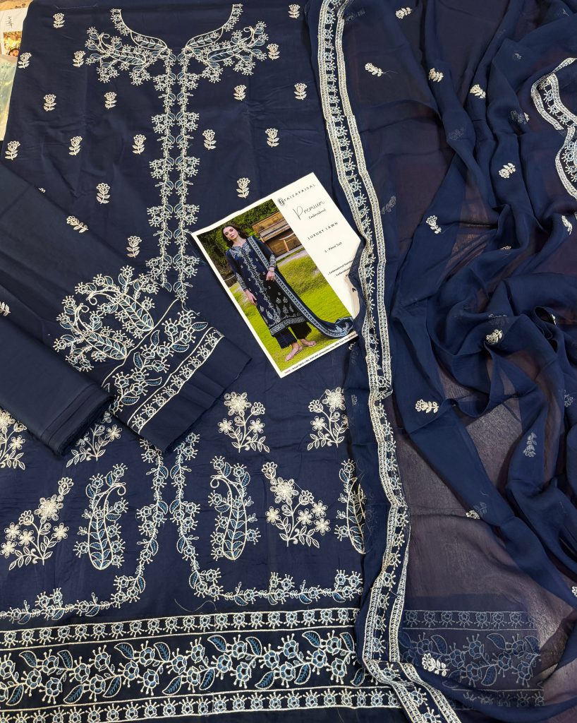 Faiza Saqlain Luxury 3-Piece Lawn Suit – Brand Code 3331 - alternate view