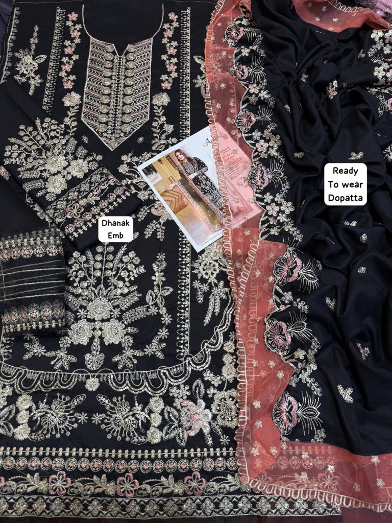 Aneela's 3-Piece Dhanak Suit – Brand Code 858 - alternate view