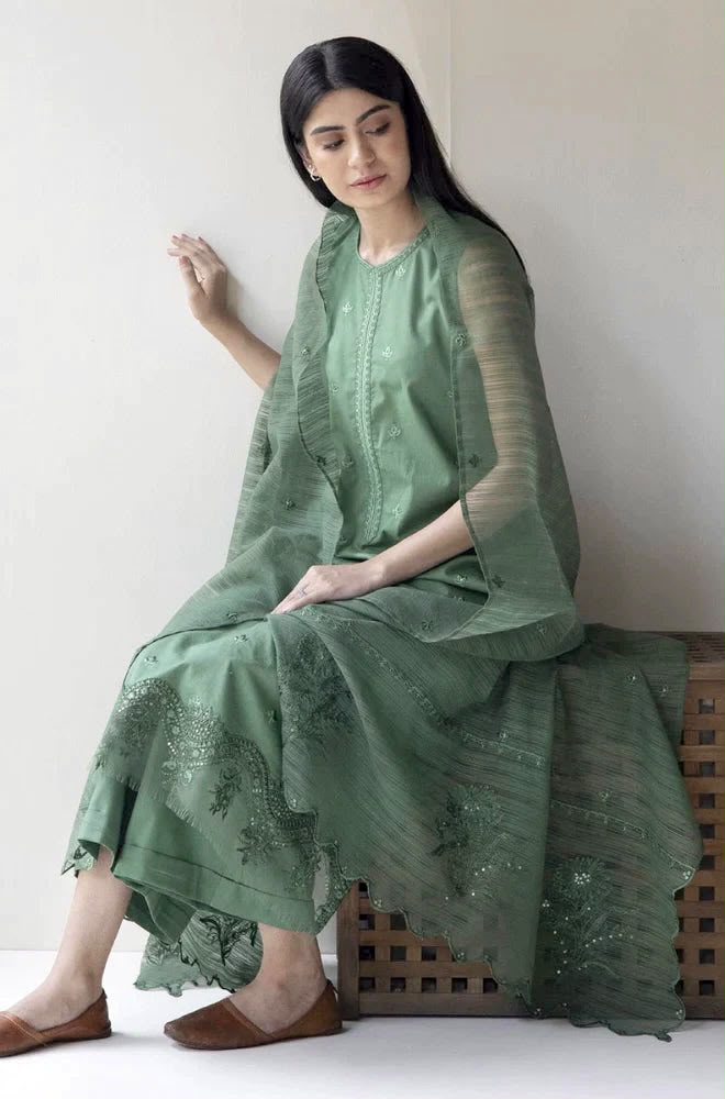 Dyot 3-Piece Dhanak Suit – Brand Code 02 - alternate view