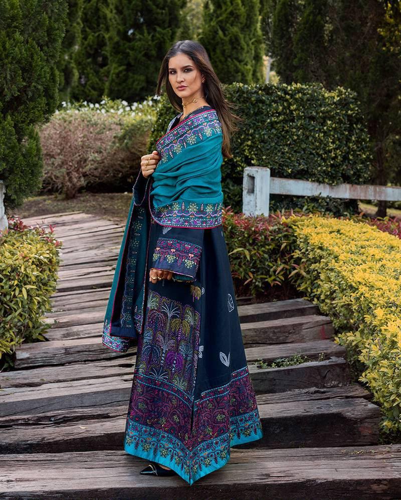 Zaib 3-Piece Dhanak Suit – Winter Collection 2026 - alternate view