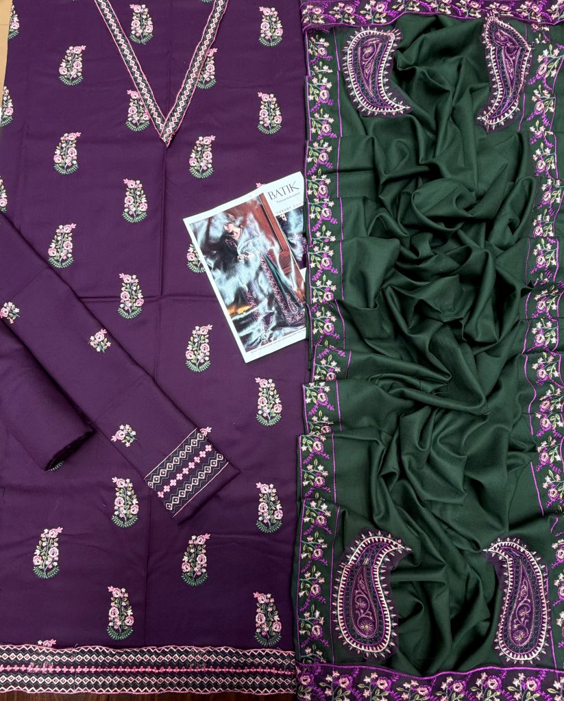 Batik 3-Piece Dhanak Suit – Winter Collection 2026 - alternate view