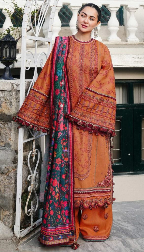 Hussain Rehar 3-Piece Dhanak Suit – Winter Collection 2026 - alternate view
