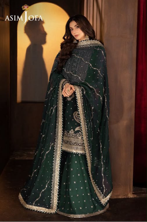Asim Jofa 3-Piece Dhanak Suit – Brand Code 3649 - alternate view