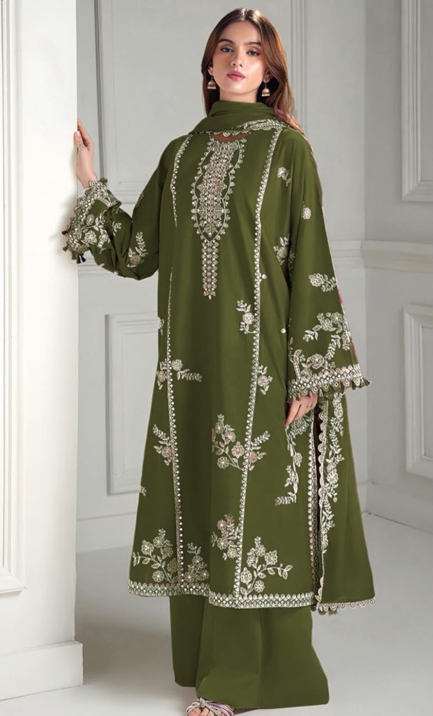 Cross Stitch 3-Piece Dhanak Suit – Brand Code 393 - alternate view