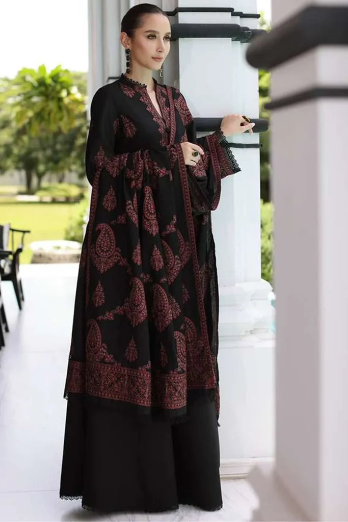 Bareeze 3-Piece Dhanak Suit – Brand Code 1212 - alternate view