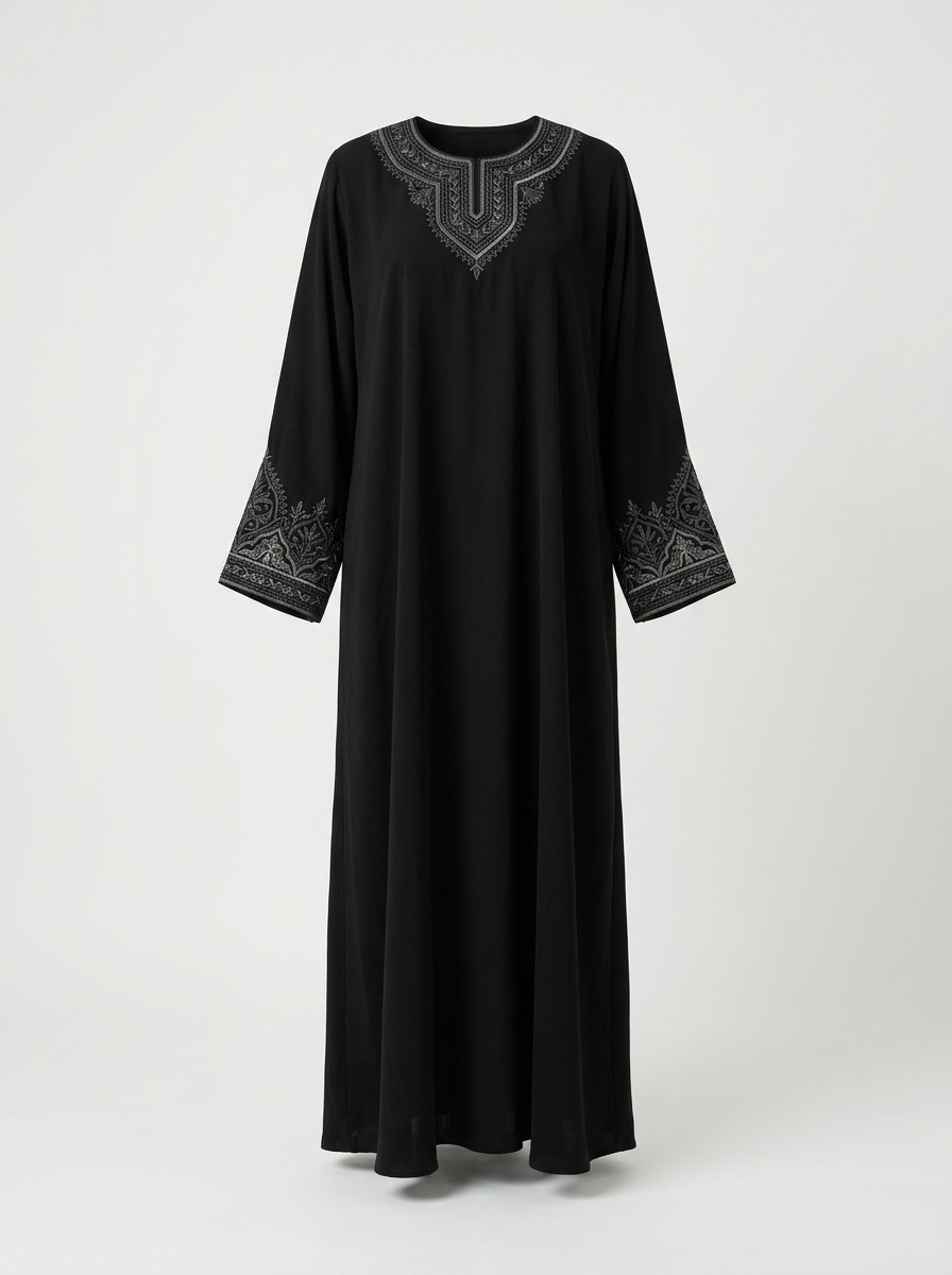 safa embroidered abaya Safa Embroidered Abaya