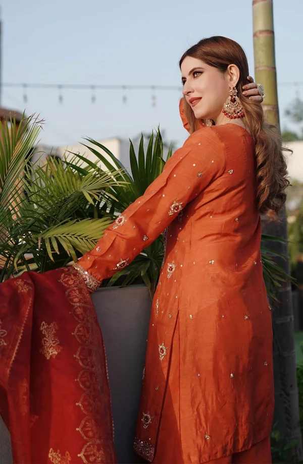 Nigar 3-Piece Dhanak Embroidered Suit – Code 3685 - alternate view