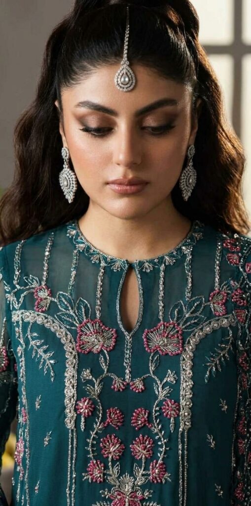 Akbar Aslam 3-Piece Dhanak Embroidered Suit – Code 3683 - alternate view