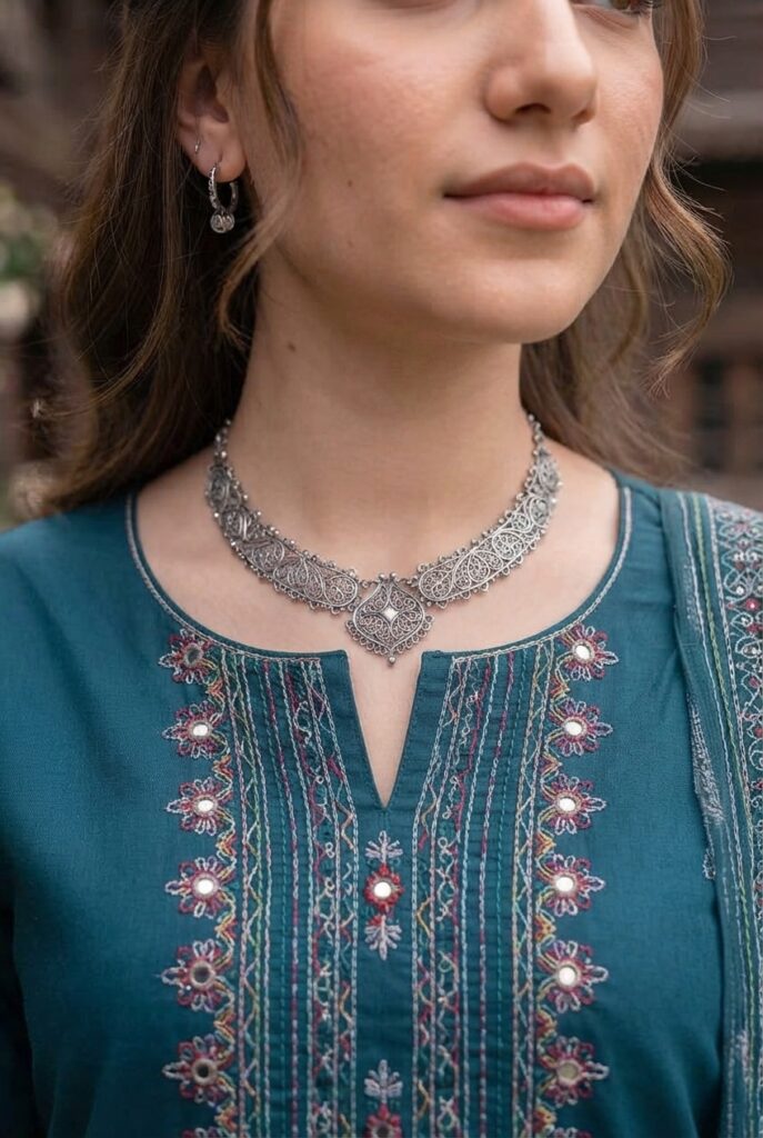 Zahra Rubab 3-Piece Dhanak Embroidered Suit – Code 3537 - alternate view