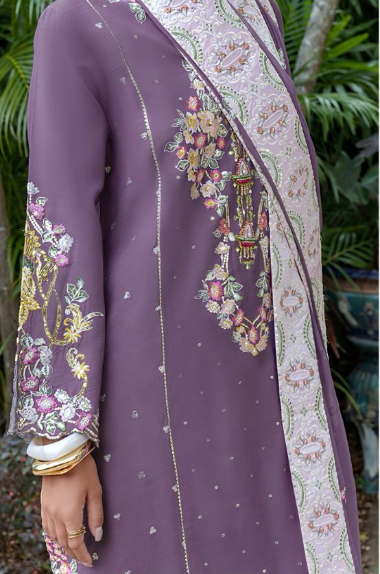 Mushq 3-Piece Dhanak Embroidered Suit – Code 392 - alternate view