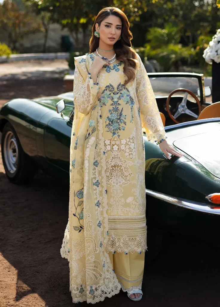 kahf embroidered lawn suits unstitched 3 piece khf25l klr 03 sasha summer collection 1
